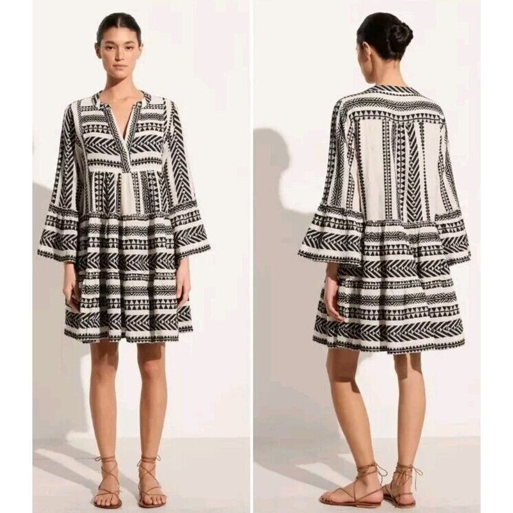 Devotion Twins Ella Embroidered Tunic Dress mini Sz S Small Anthropologie (N